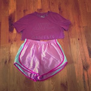 NIKE short and dri-fit top! Only worn twice!