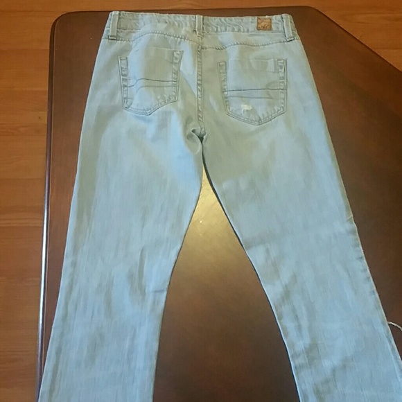 American Eagle true boot distressed jeans sz 2 L