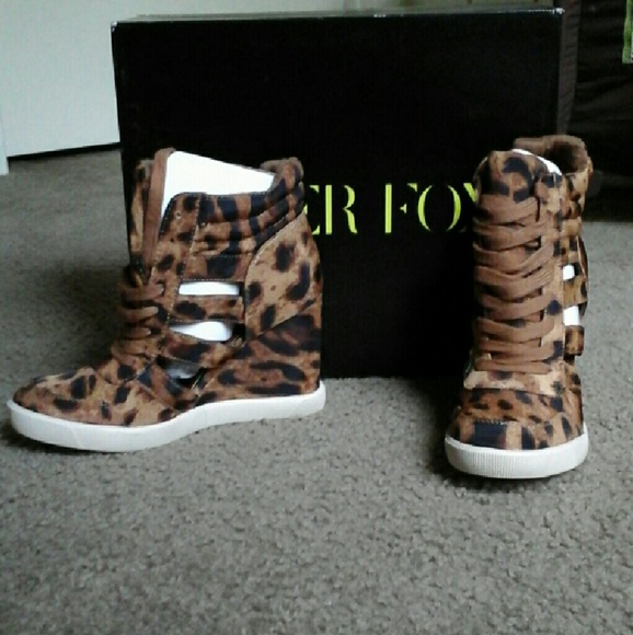 BRAND NEW | LEOPARD WEDGE SNEAKERS by Paper Fox