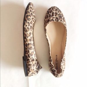 Cheetah Print Scrunch Heel Flats