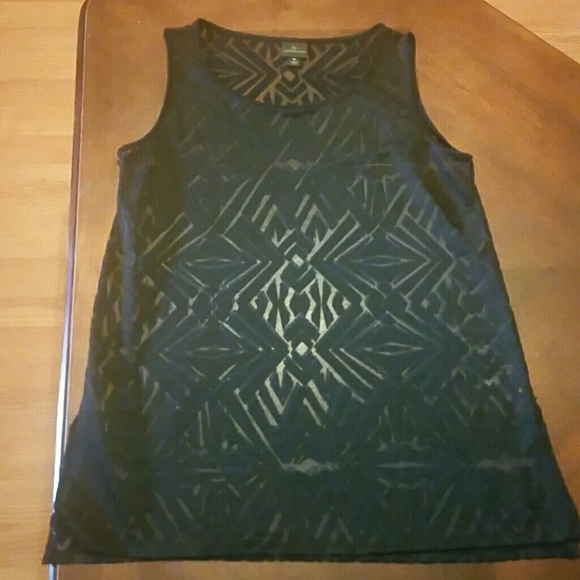 Worthington sheer black top sz m