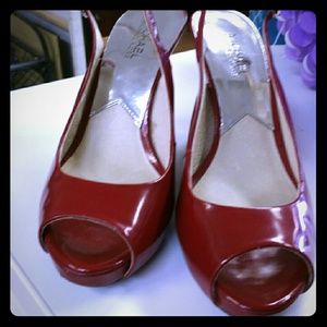 Michael Kors Red Patent leather  Wedges