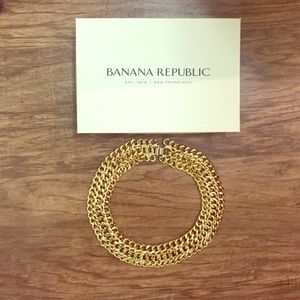 Banana Republic Gold chain Bib necklace