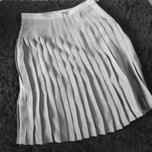 Knee Length Pleated Chiffon Skirt