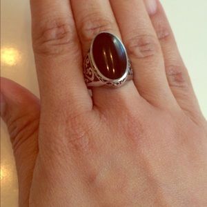 Big Onyx & Sterling silver ring.