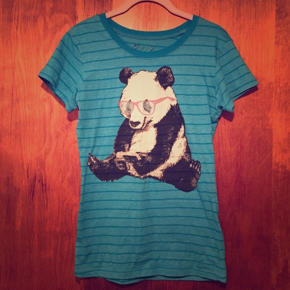 Retro Panda Texting Shirt