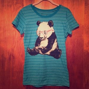 Retro Panda Texting Shirt