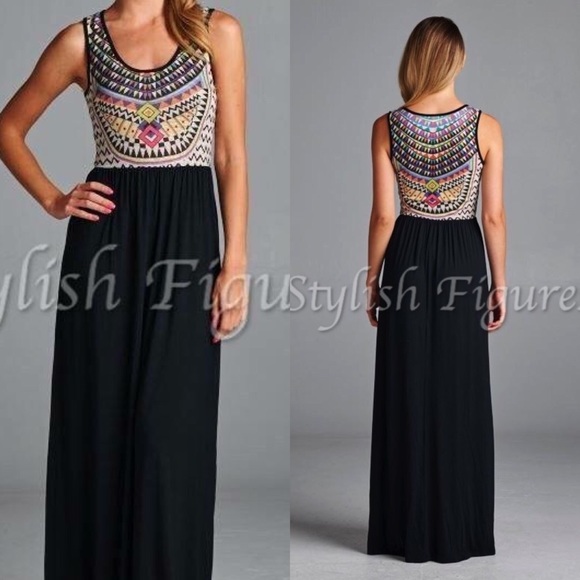 Black Maxi Dress - Picture 2 of 2