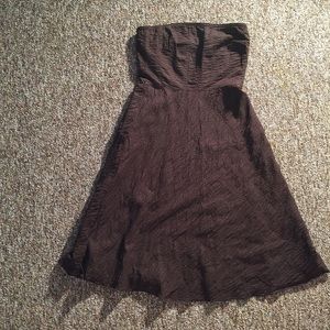 J. Crew Strapless Brown Dress