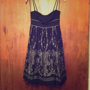 Glitter accented black dress
