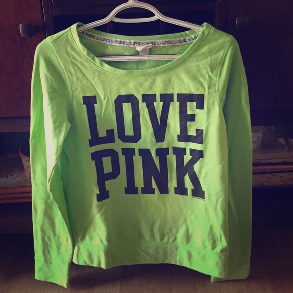 Lime green Victoria's Secret PINK sweatshirt