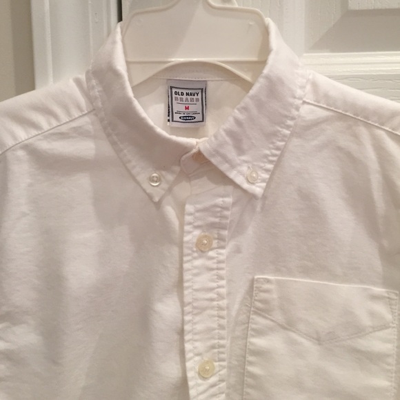White Collared Long Sleeve Dress Shirt. Youth Med - Picture 2 of 4