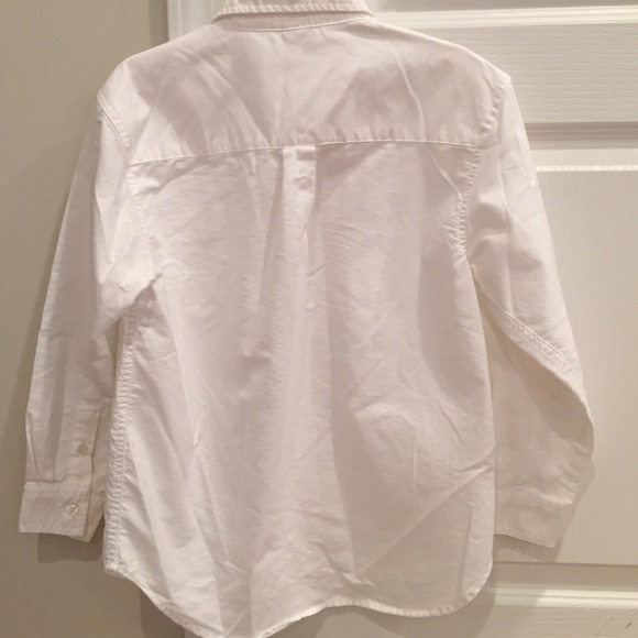 White Collared Long Sleeve Dress Shirt. Youth Med - Picture 3 of 4