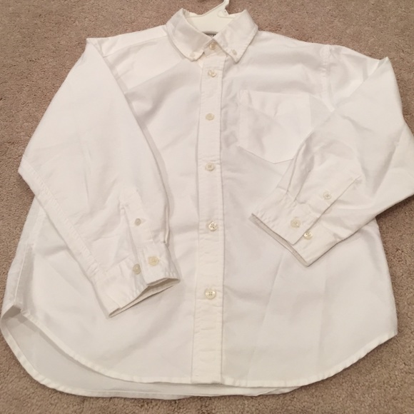 White Collared Long Sleeve Dress Shirt. Youth Med - Picture 4 of 4