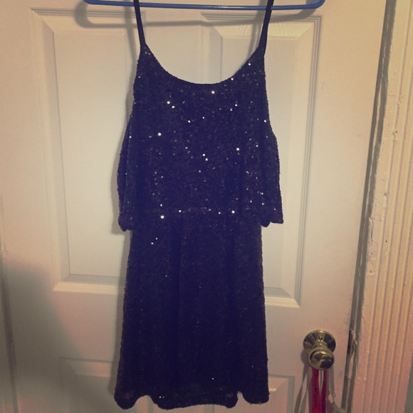 Black sequin dress