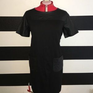 NWT LOFT leather front pocket shift dress