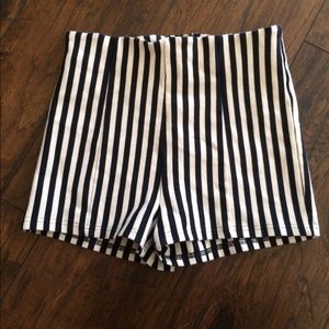 Navy/white Striped Shorts