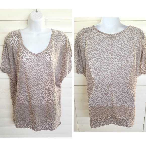 ⚫️ 🎋 Earl Jeans Semi-Sheer Dolman Style Top - Picture 2 of 3