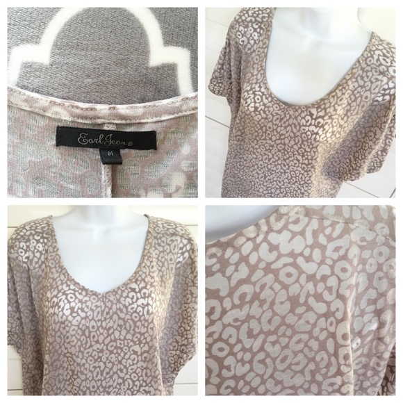 ⚫️ 🎋 Earl Jeans Semi-Sheer Dolman Style Top - Picture 3 of 3