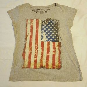 Flash Sale! L.O.L Vintage American Flag T-shirt