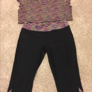 Active wear jogger shirt pants XL like new set