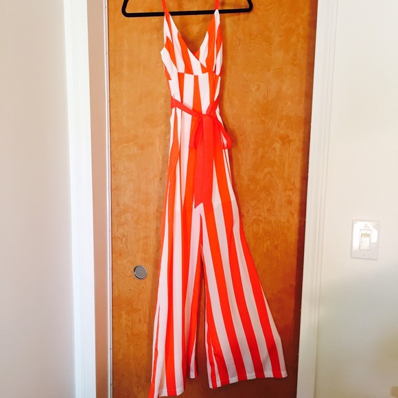 Orange and white striped Jumpsuit FINAL CLEARANCE - Picture 4 of 4