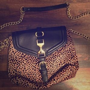 Leopard Print Calf Hair Crossbody