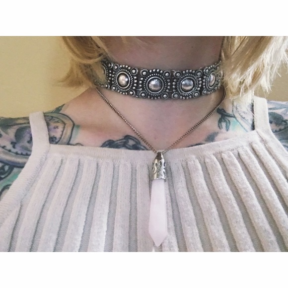 Bohemian Silver Choker