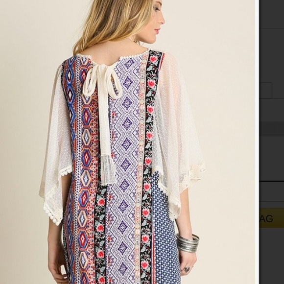 •lace sleeve boho dress• - Picture 3 of 3