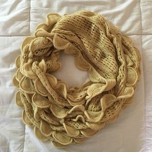 Super soft butter yellow infinity scarf