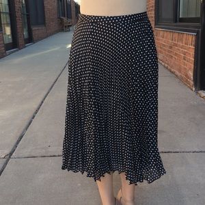 Polka Dot Pleated Skirt