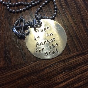 Hand stamped. Anchor