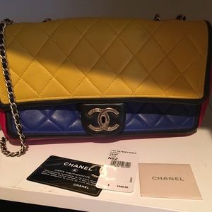 🚫Sold🚫Limited edition multicolored Chanel flap