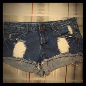 Denim shorts
