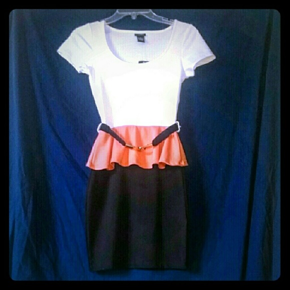 Color Block Peplum Dress