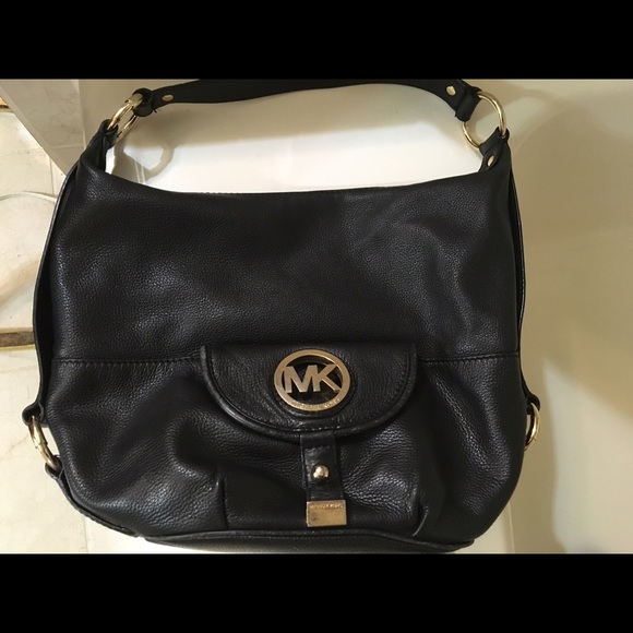 MK gold buckle hobo bag