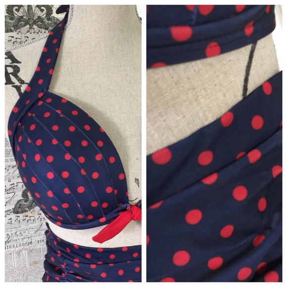 Retro rockabilly pinup high waist bikini NEW - Picture 4 of 4