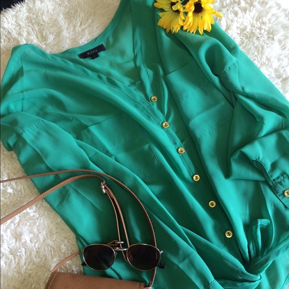 Green Sheer Blouse