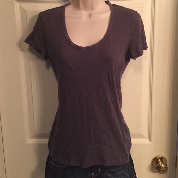 Juniors Lilu Dark Gray/Blue Short Sleeve Tee