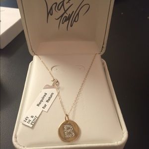 Lord & Taylor Gold B Necklace