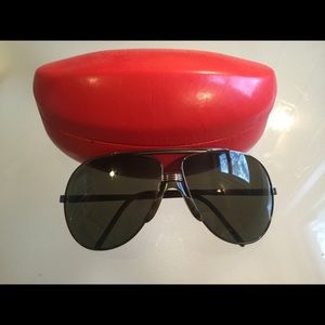 VALENTINO Tortoise aviator sunglasses with CASE