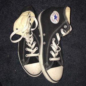 Black and white Converse