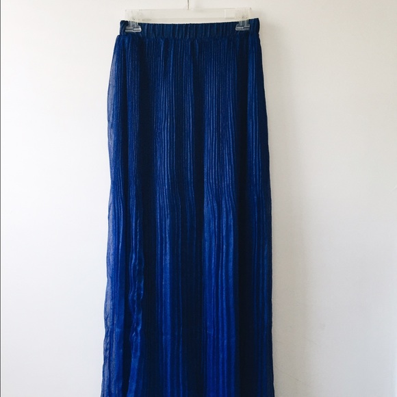 Urban Outfitters, blue, pleated, maxi skirt