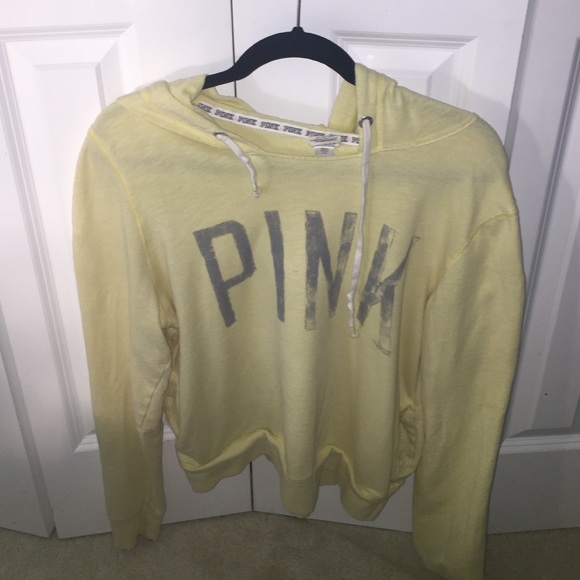 Yellow PINK VICTORIA SECRETS HOODIE