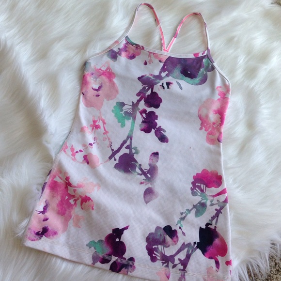 Lululemon floral print power y tank