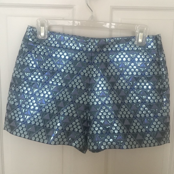 JCrew Collection Metallic high wasted shorts sz0