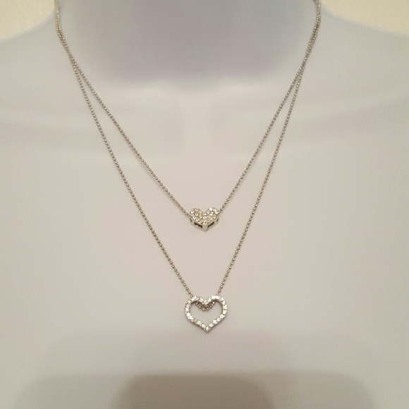 Double stranded heart necklace