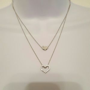 Double stranded heart necklace