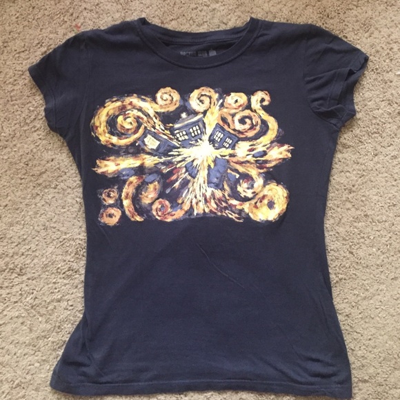 Doctor Who Van Gogh Exploding TARDIS t-shirt