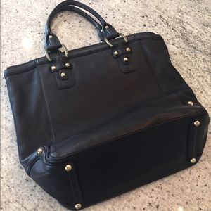 Leather tote bag
